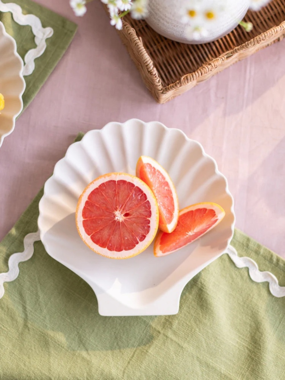 The Jilly Box Meri Meri Bamboo Seashell Plates Set of 6 Jillian Harris Summer